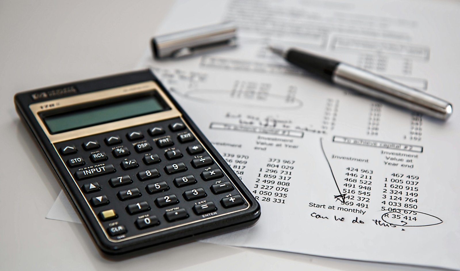 Professional financial advisory workspace